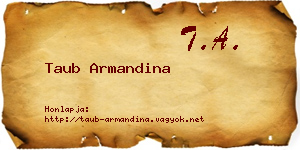 Taub Armandina névjegykártya